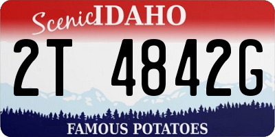 ID license plate 2T4842G
