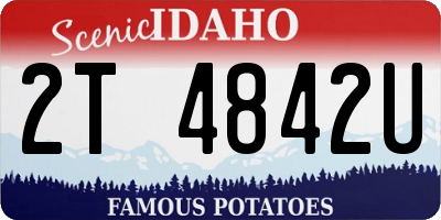 ID license plate 2T4842U