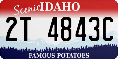 ID license plate 2T4843C