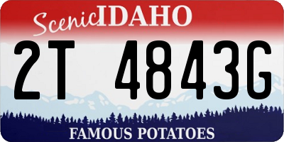 ID license plate 2T4843G