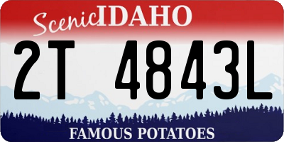 ID license plate 2T4843L
