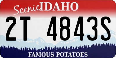 ID license plate 2T4843S