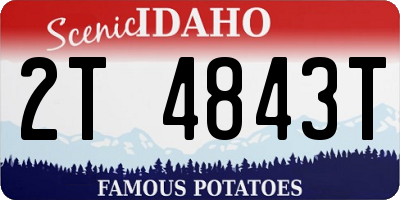 ID license plate 2T4843T