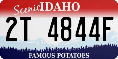 ID license plate 2T4844F