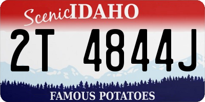 ID license plate 2T4844J
