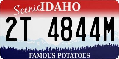 ID license plate 2T4844M