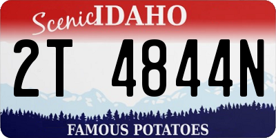ID license plate 2T4844N