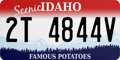 ID license plate 2T4844V