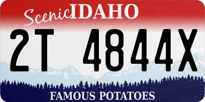 ID license plate 2T4844X