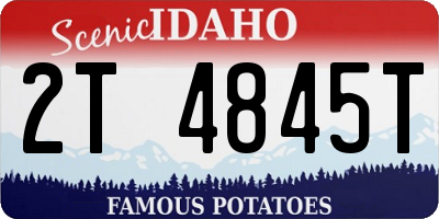 ID license plate 2T4845T