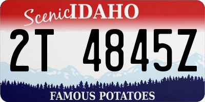 ID license plate 2T4845Z