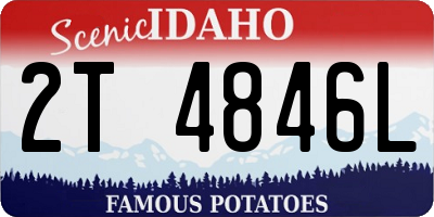 ID license plate 2T4846L