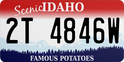 ID license plate 2T4846W