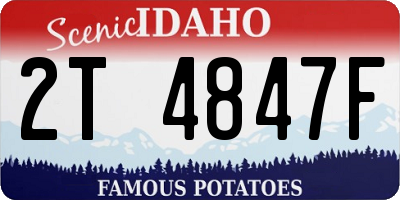 ID license plate 2T4847F