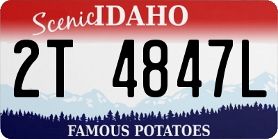 ID license plate 2T4847L