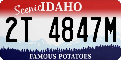 ID license plate 2T4847M