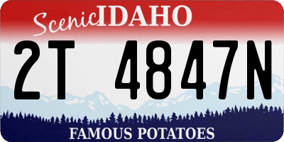 ID license plate 2T4847N