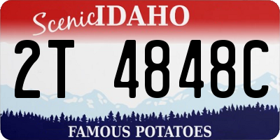 ID license plate 2T4848C
