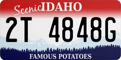 ID license plate 2T4848G