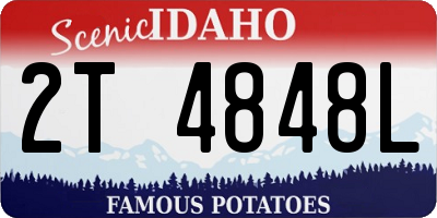 ID license plate 2T4848L