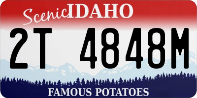ID license plate 2T4848M