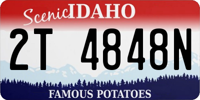 ID license plate 2T4848N