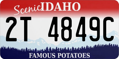 ID license plate 2T4849C