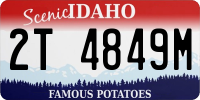 ID license plate 2T4849M