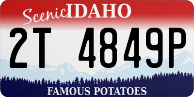 ID license plate 2T4849P