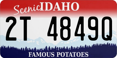 ID license plate 2T4849Q
