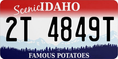 ID license plate 2T4849T