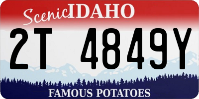ID license plate 2T4849Y
