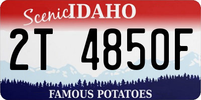 ID license plate 2T4850F