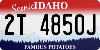 ID license plate 2T4850J