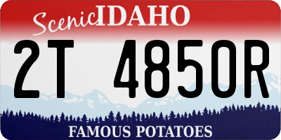 ID license plate 2T4850R