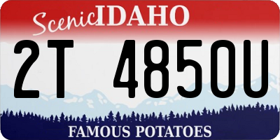 ID license plate 2T4850U