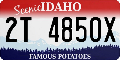 ID license plate 2T4850X