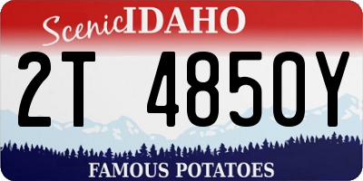 ID license plate 2T4850Y