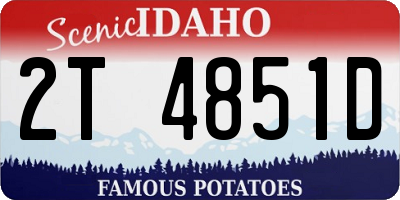 ID license plate 2T4851D