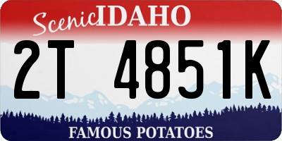 ID license plate 2T4851K