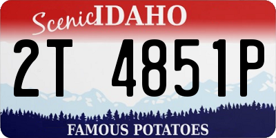 ID license plate 2T4851P