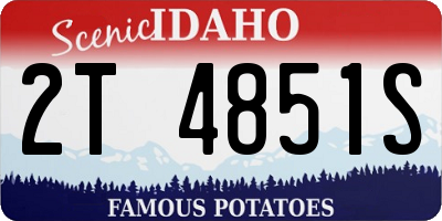 ID license plate 2T4851S
