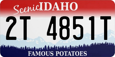 ID license plate 2T4851T