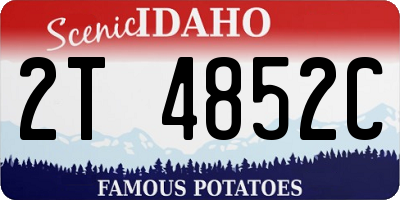 ID license plate 2T4852C