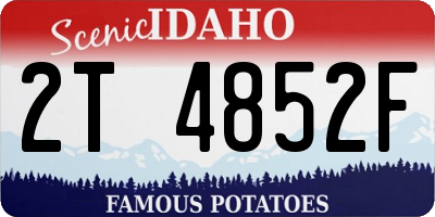 ID license plate 2T4852F