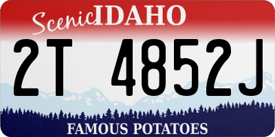 ID license plate 2T4852J