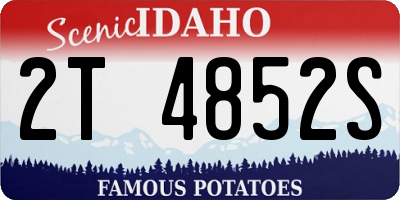 ID license plate 2T4852S