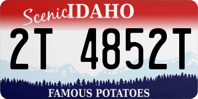 ID license plate 2T4852T