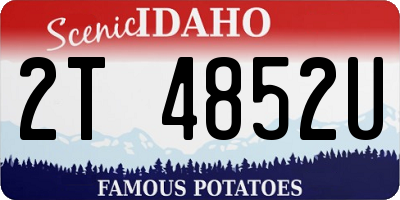 ID license plate 2T4852U