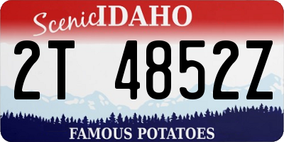 ID license plate 2T4852Z